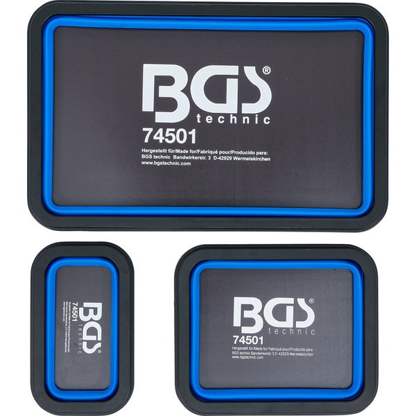 BGS Magnet-Haftschalen-Satz Silikon faltbar 3tlg. - 74501