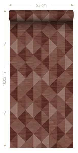 Tapetenrolle mit geometrischem Dreiecksmuster, 53 cm breit und 10,05 m lang