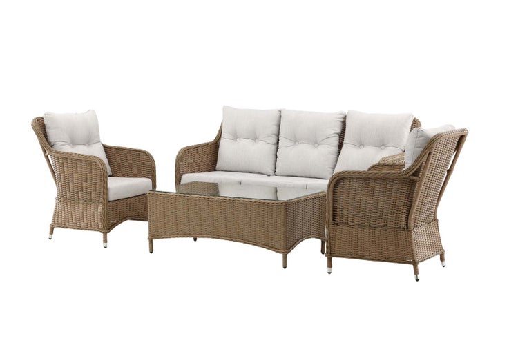 Vikelund Lounge-Set 4 Teile natur. 63 X 112 X 45 cm