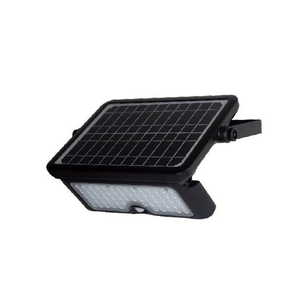 LED-Solarstrahler mit Bewegungsmelder für den Außenbereich, schwarz.