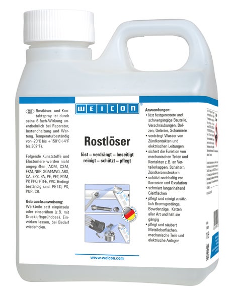 WEICON Rostlöser|Kriech- und Pflegeöl mit 6-fach Wirkung|1 L|beige