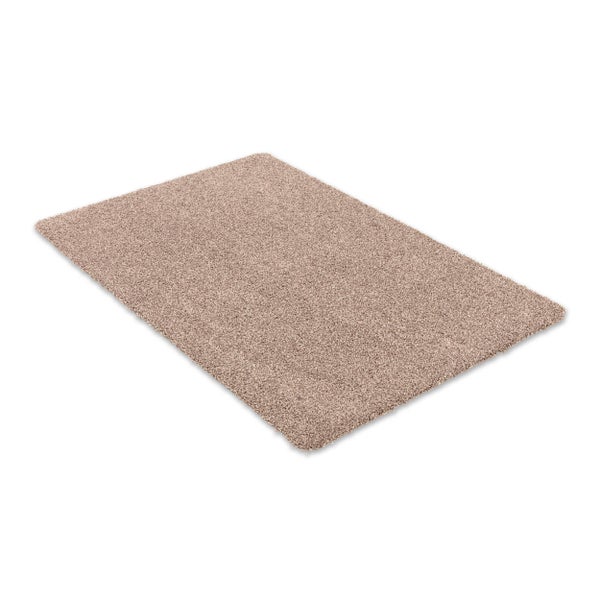 Rechteckiger Teppich mit strukturierter Oberfläche.