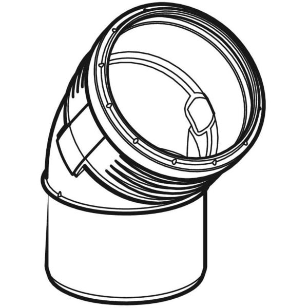 Abwasserrohr-Bogen 45 Grad Illustration