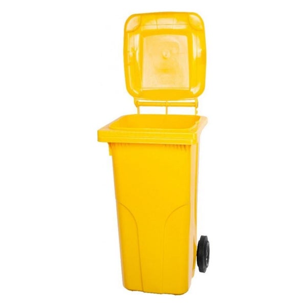 PROREGAL SuperSparSet 2x 2-Rad-Mülltonne Mgb HDPE-Kunststoff 120 Liter Gelb & Grün
