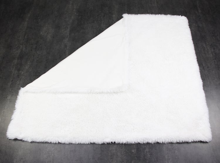 FRANK FLECHTWAREN | Kunstfelldecke Offwhite, 130 x 170 cm, POLYESTER