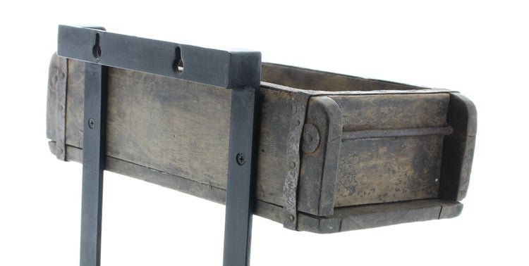 FRANK FLECHTWAREN | Regal Ziegelform, HOLZ, METALL, 31 x 14 x 58 cm