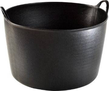 Schwarzer Mörtelkübel mit Tragegriffen