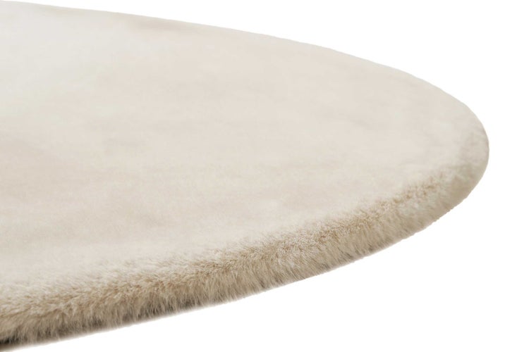 Teppich Rund Creme Beige kuschelig & flauschig Vita Homie Living 150 cm rund