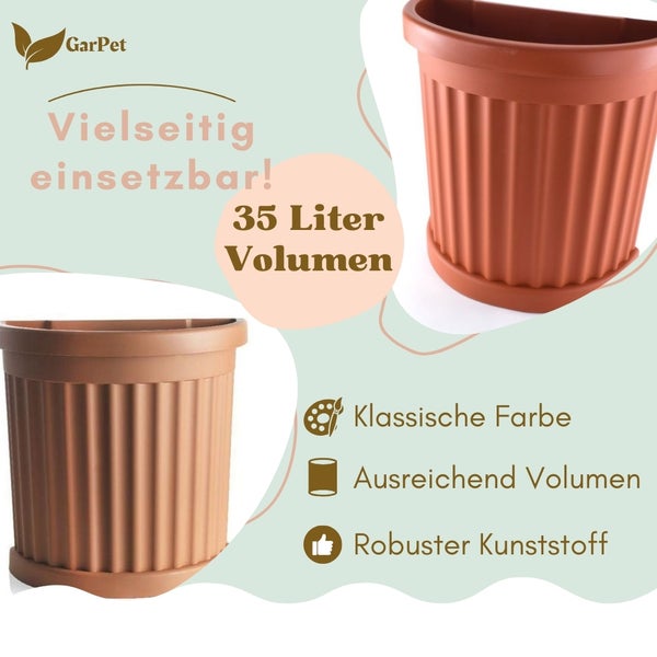Pflanztopf aus Kunststoff mit 35 Liter Volumen