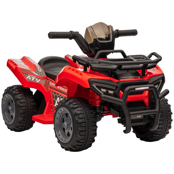 HOMCOM  Mini Elektro-Quad, für 18-36 Monate, 70 x 42 x 45 cm, Metall, PP-Kunststoff, Rot