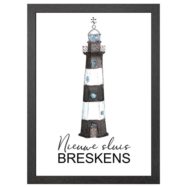 Neues Schloss Breskens Poster Im A2-Rahmen - Joyin