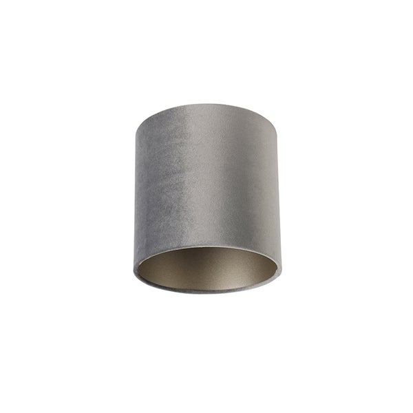 Samt Lampenschirm Grau Zylinder 20/20/20