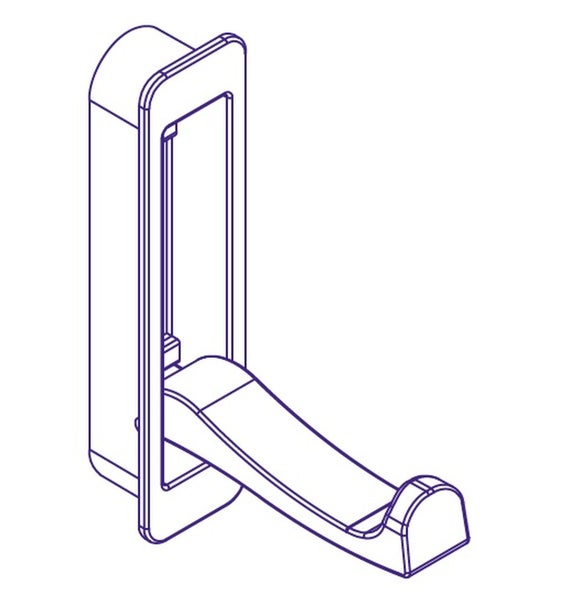 Einzelner Kleiderhaken zur Wandmontage