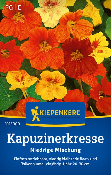 Samenpaket Kapuzinerkresse Niedrige Mischung von Kiepenkerl