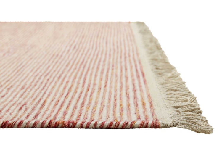 Kelim Teppich Rot Beige meliert aus Wolle Amélie Green Looop 80x300 cm
