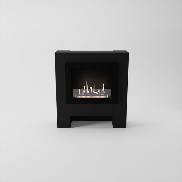 GLOW FIRE Ethanol Kamin 'Harstad RW' | Ethanolofen in schwarz mit 3 Std. Brenndauer und 2 KW Heizleistung | BxHxT: 114,2x95,8x29,8 cm