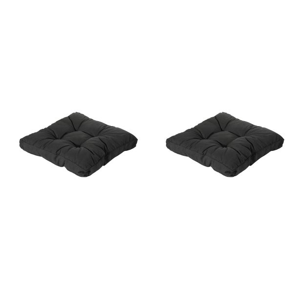 Florance Sitzkissen Rib schwarz - Ca. 73x73 cm - 2er-Set