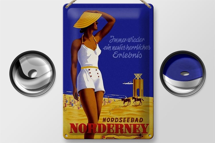 Blechschild Spruch 20x30cm Urlaub Nordseebad Norderney