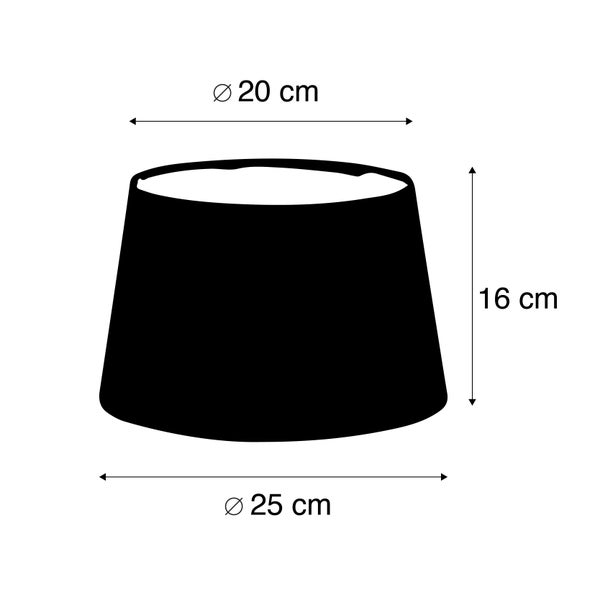 Leinen Lampenschirm schwarz 25/16
