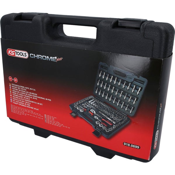 KS TOOLS 1/4+3/8 CHROMEplus Steckschlüssel-Satz 99tlg. - 918.0699