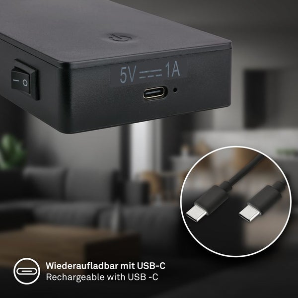 LED Leselampe Bettlampe Akku Wandleuchte ohne Bohren Dimmbar Touch