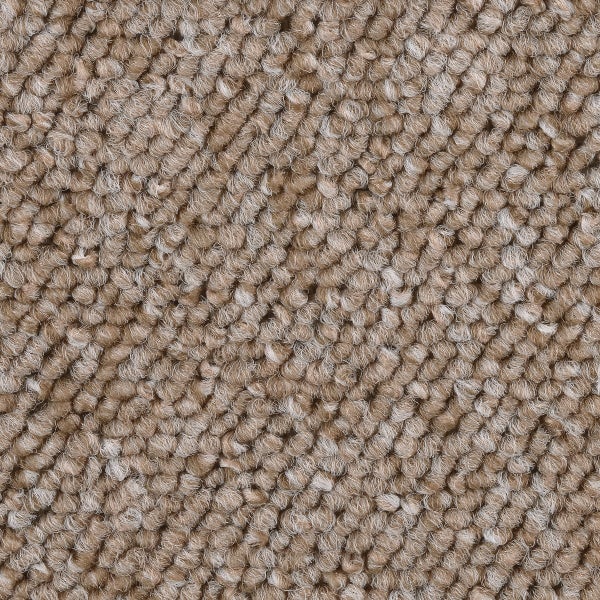 Auslegware Teppichboden braun beige mit Vliesrücken Schlingen 400 cm Breite (Meterware)