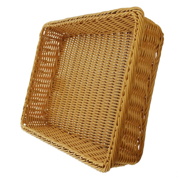 FRANK FLECHTWAREN | Auslagekorb Poly, 60 x 40 x 10 cm, KUNSTSTOFF, METALL, 60 x 40 x 10 cm
