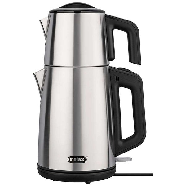 Wasserkocher, Samowar mit Teekocher, Russischer Teekessel Elektrisch - Mulex, Tee-Express, Edelstahl, 2L