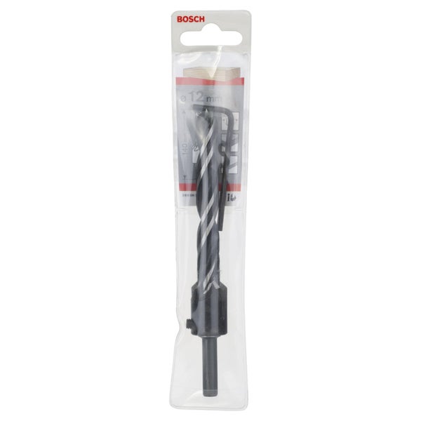 Bosch Logo. Verpackter Forstnerbohrer, Durchmesser 12 Millimeter.