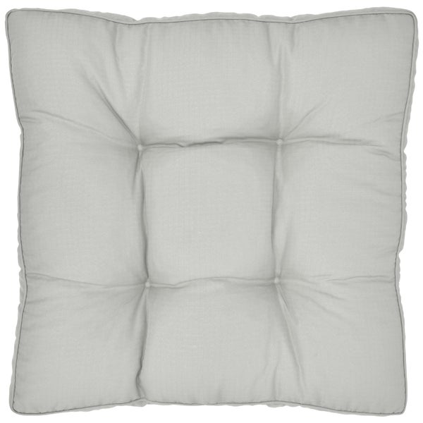Beautissu Xluna Loungekissen Sitz 50x50x10cm Grau