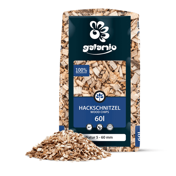 Galamio Holzhackschnitzel Natur 60l