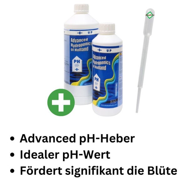 Advanced Hydroponics pH Plus 1 Liter – Kraftvoller pH-Hebevoller für Wachstum & Blüte, vielseitig einsetzbar (Tomaten, Orchideen, Teich, Pool)