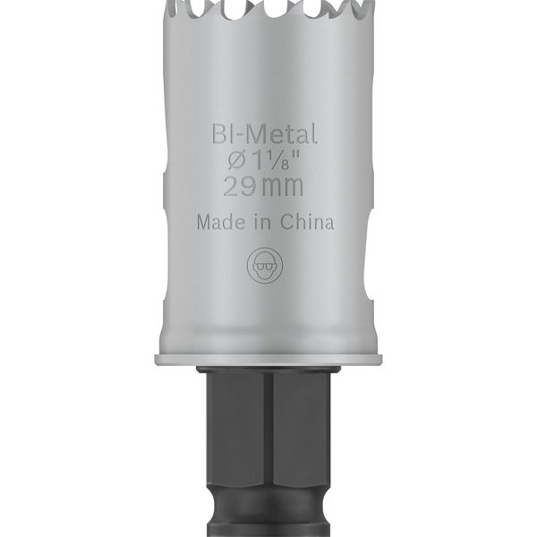 Bimetall Lochsäge mit einem Durchmesser von 29 Millimetern