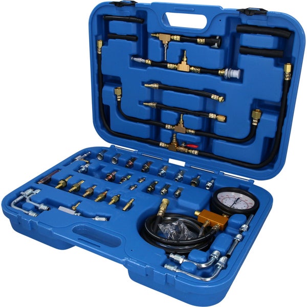 Einspritzdrucktester-Set in blauem Koffer