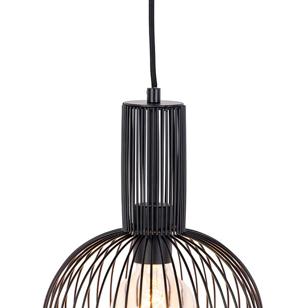 Pendelleuchte mit Metalldrahtschirm