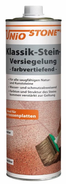 UNIO STONE Klassik-Stein-Versiegelung, farbvertiefend, für Natur- und Kunststein.