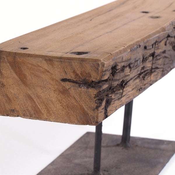 Kerzenständer  CASTLE 60 Recycling Holz massiv, Shabby Chic Design naturfarben
