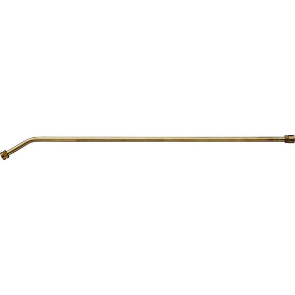 Messing-Sprühlanze für Drucksprühgeräte, gebogenes Endstück, mit Gewindeanschlüssen.