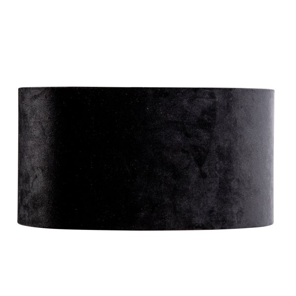 Samtlampenschirm schwarz oval 35/23/18