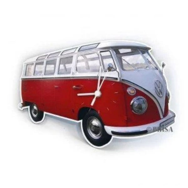 Rote Volkswagen Bus Wanduhr - Volkswagen