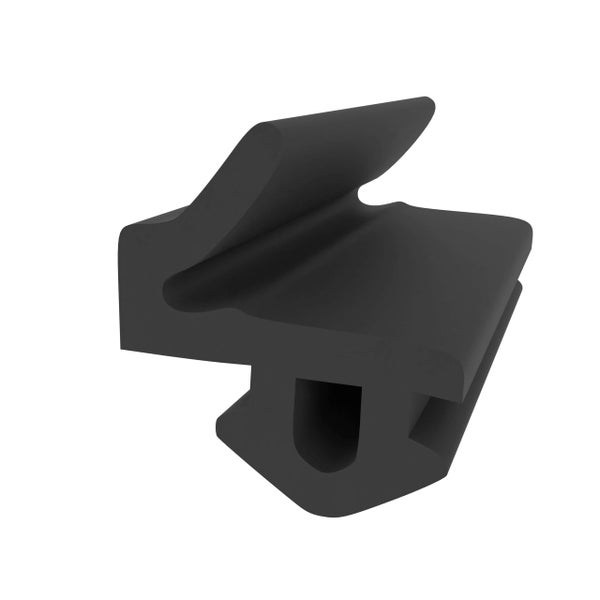 Schwarze Gummidichtung, Dichtungsprofil für Fenster und Türen.