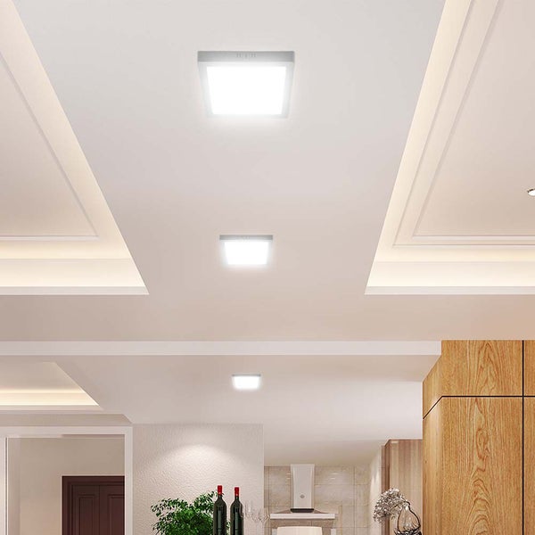 V-TAC VT-60024-SQ - LED-Paneele - Serie mit Hintergrundbeleuchtung - IP20 - weißes Gehäuse - 24 Watt