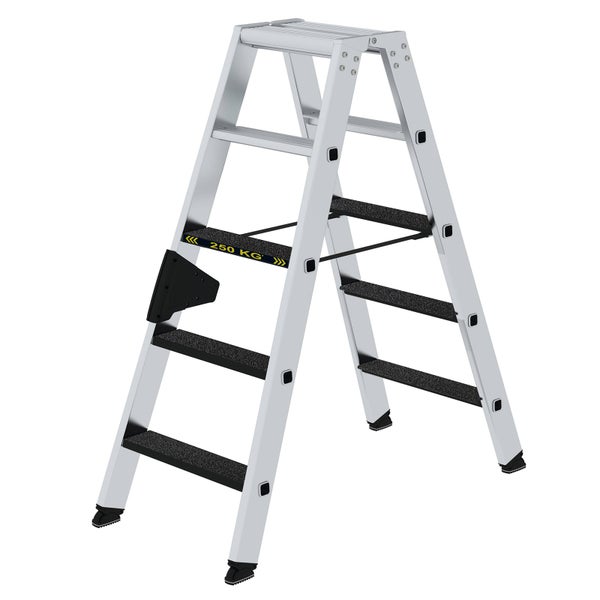 MUNK Stehleiter beidseitig begehbar mit clip-step R13 250kg 5 Stufen
