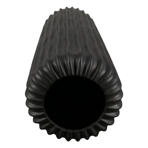 Vase GILDE Höhe 58 cm schwarz Keramik