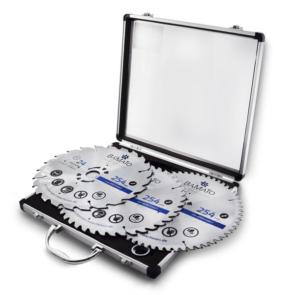 BAMATO Kreissägeblätter Set im Koffer, Durchmesser 254 mm