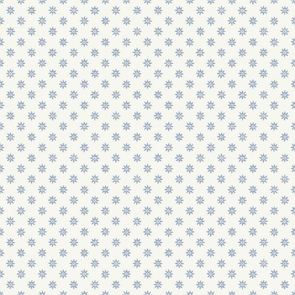 Borastapeter Tapete Blumenmuster Blau - 53 cm x 10.05 m - 662563