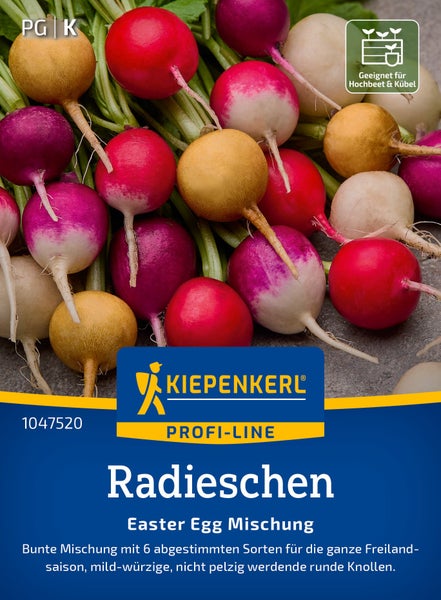 Saatgut Kiepenkerl Radieschen Easter Egg Mischung für Hochbeet und Kübel