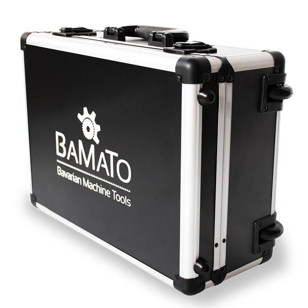 Werkzeugkoffer aus Aluminium mit Tragegriff und Rollen