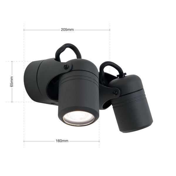 Außen Spots Vision 2xGu10  IP44 Anthrazit