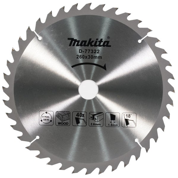 Makita Sägeblatt D-77322, 260x30 mm, geeignet für Holz